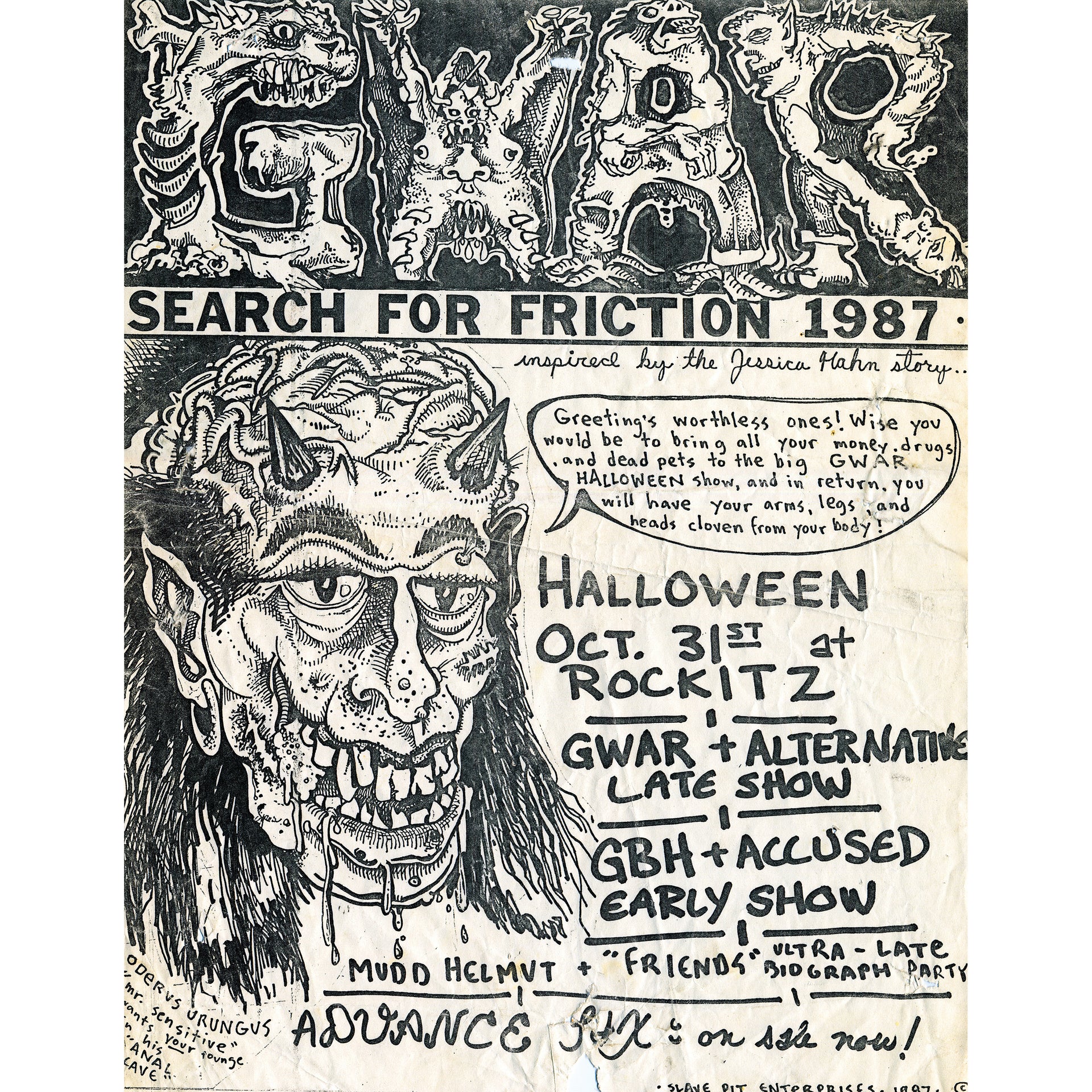 GWAR X BEYOND THE STREETS "GWAR" Flyer Packs