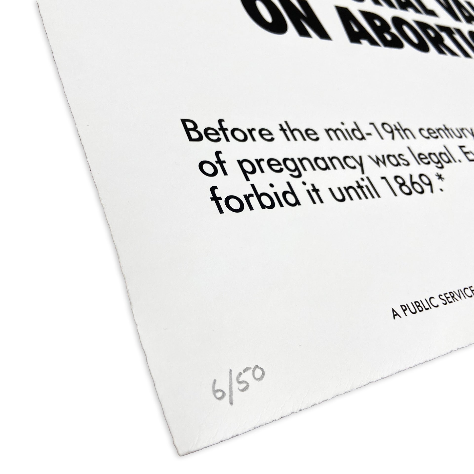 Guerrilla Girls "Demand A Return To Traditional Values On Abortion, 1992" Print