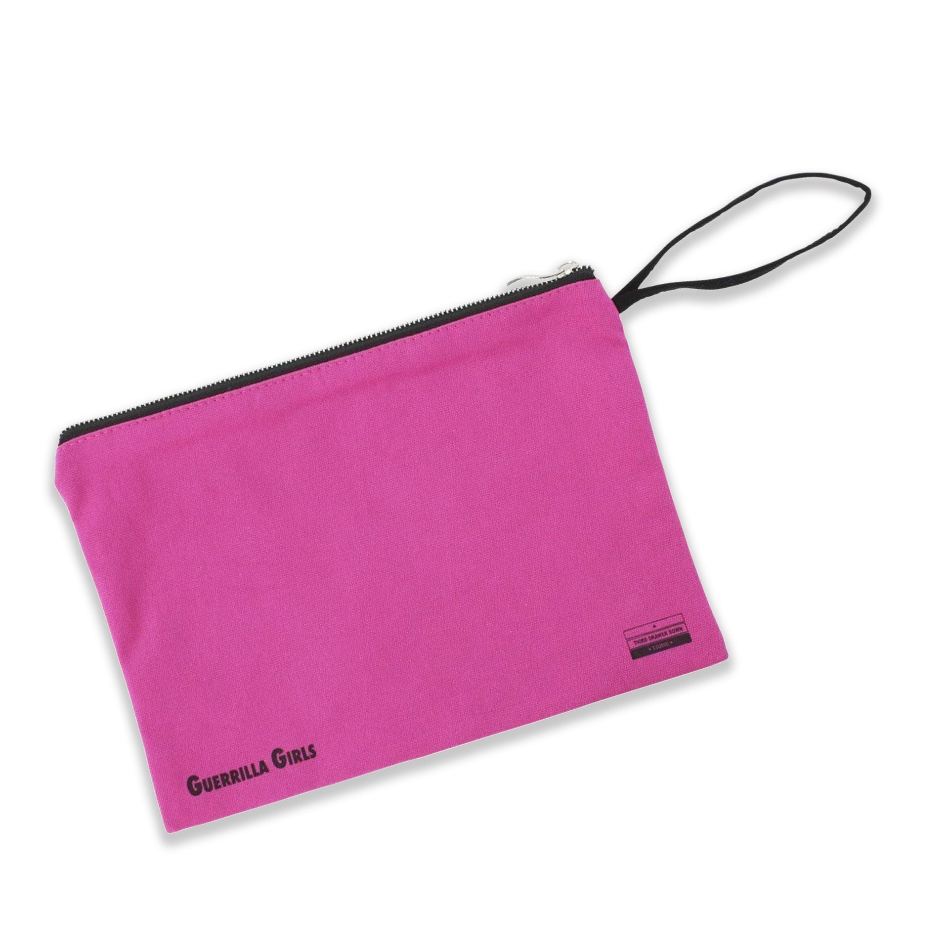 Guerrilla Girls "Advantage of Being A Woman Artist" Pink Clutch