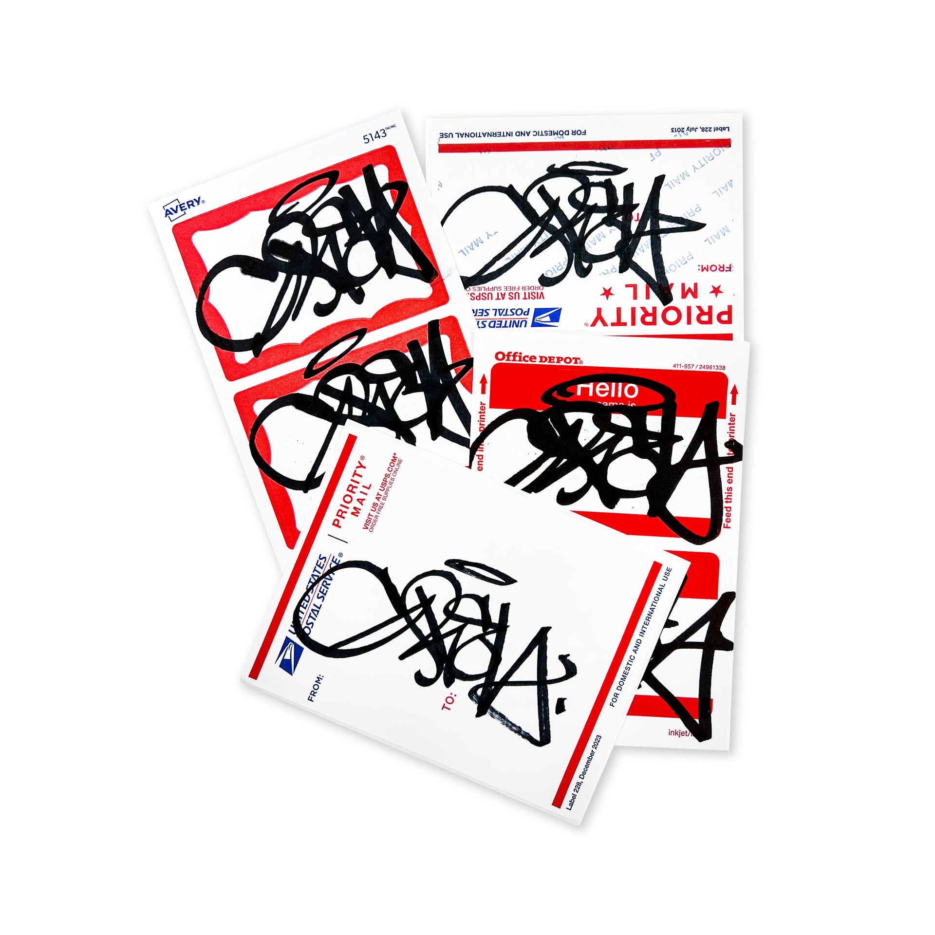 GREY "6-Pack" Stickers