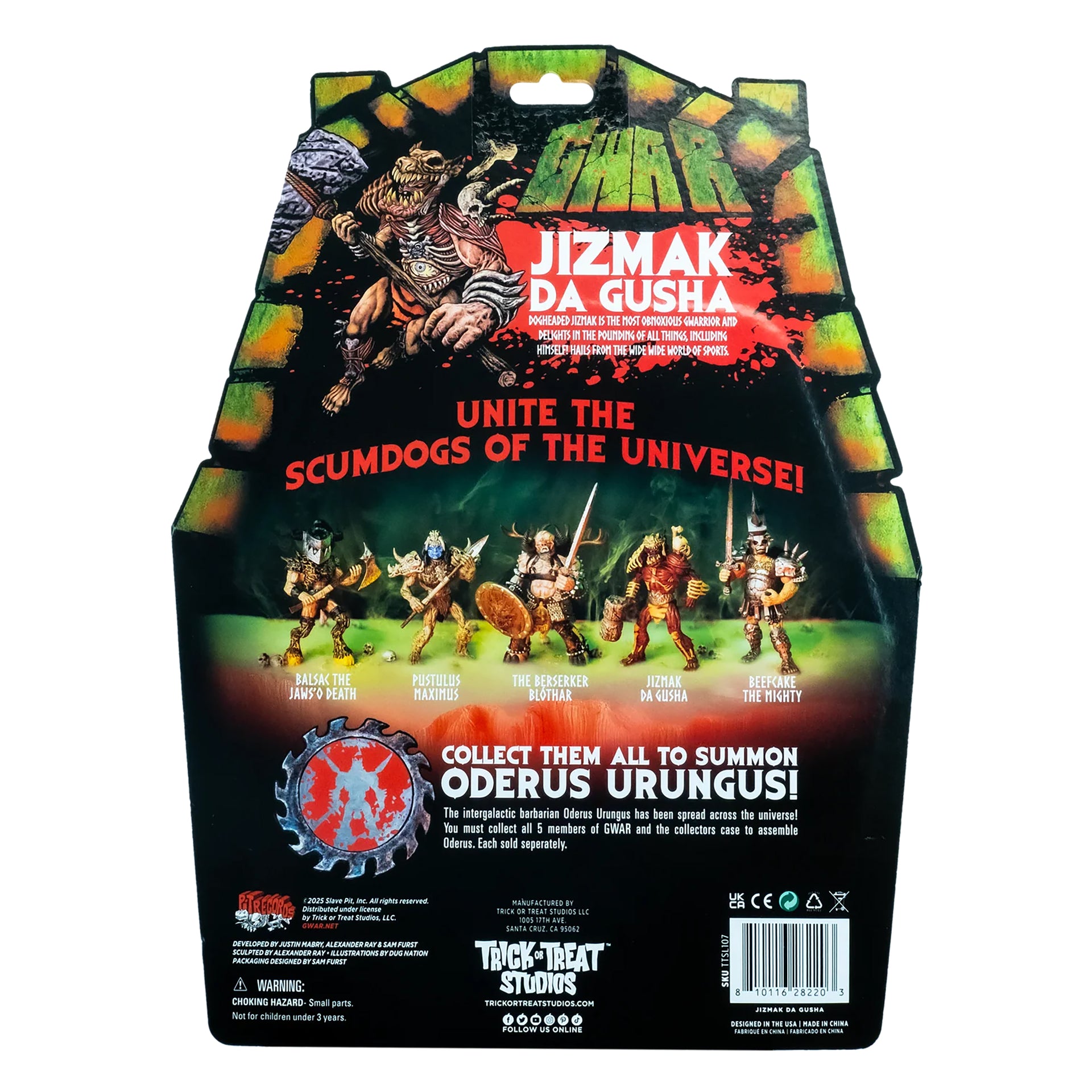 GWAR x TRICK OR TREAT "Jizmak Da Gusha" Action Figure