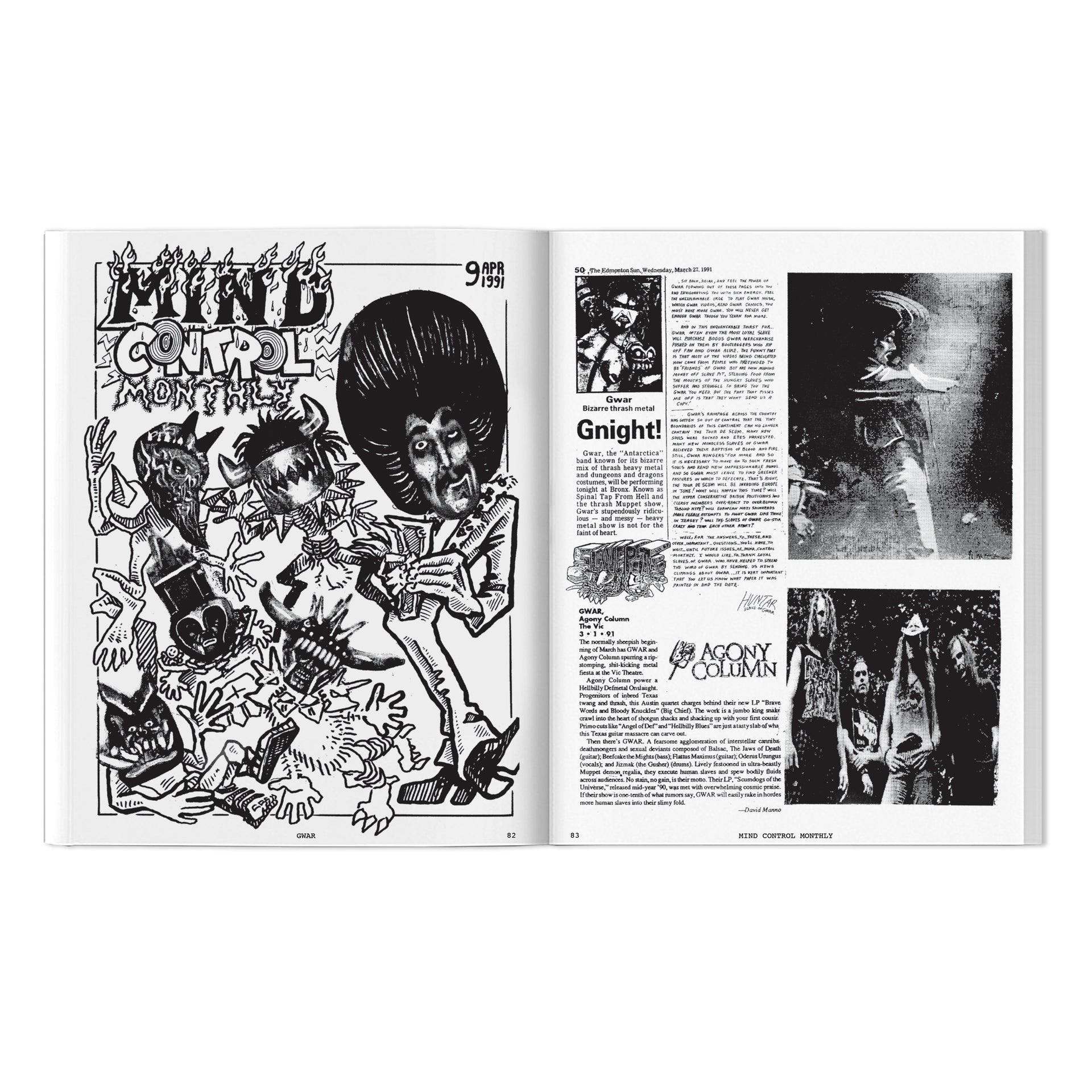 GWAR X BEYOND THE STREETS "Mind Control Monthly " Book
