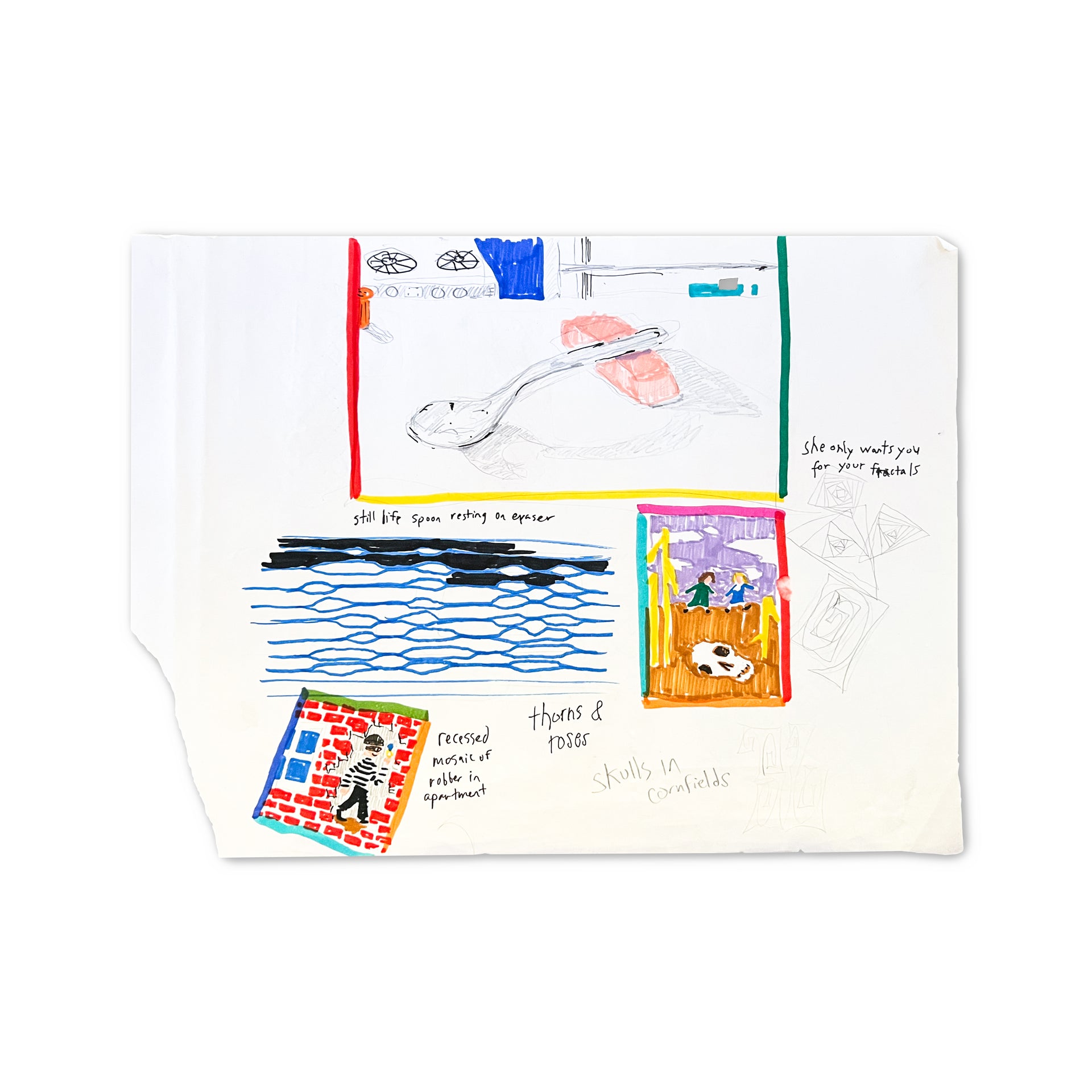 Elberto SLUTO Muller "Untitled 01" Original Sketchbook Page
