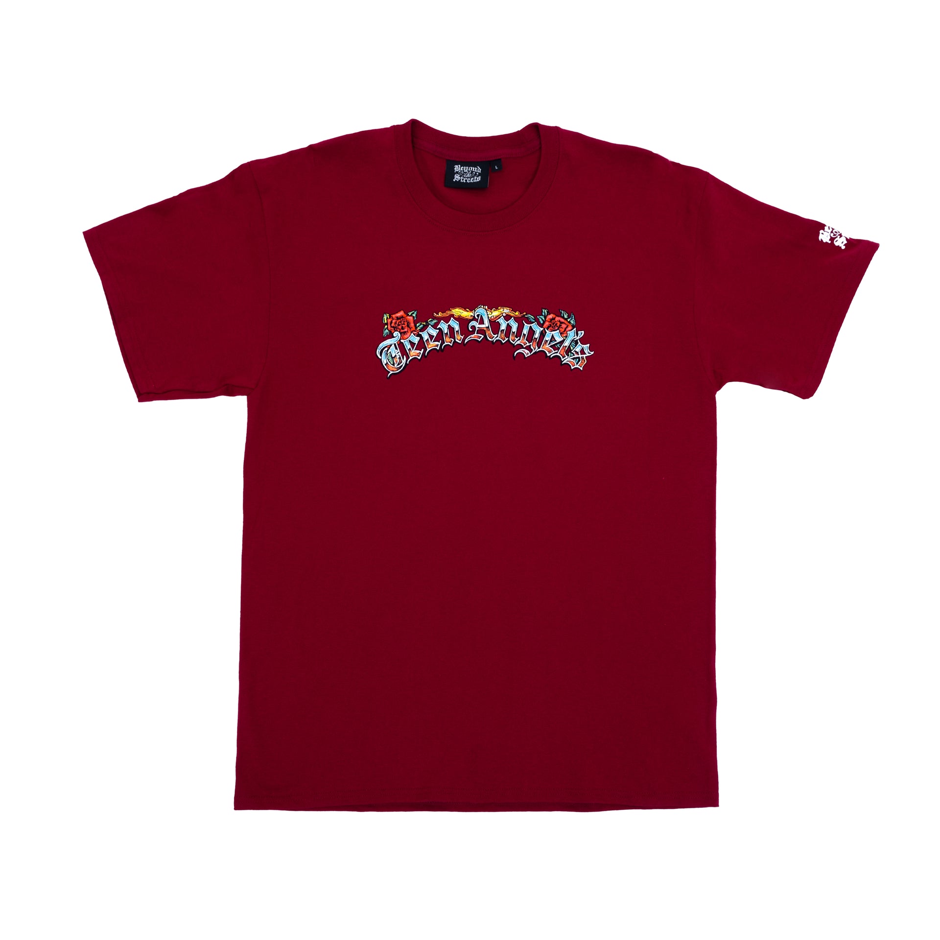 Teen Angel's "Chrome Placa (Cardinal Red)" Tee