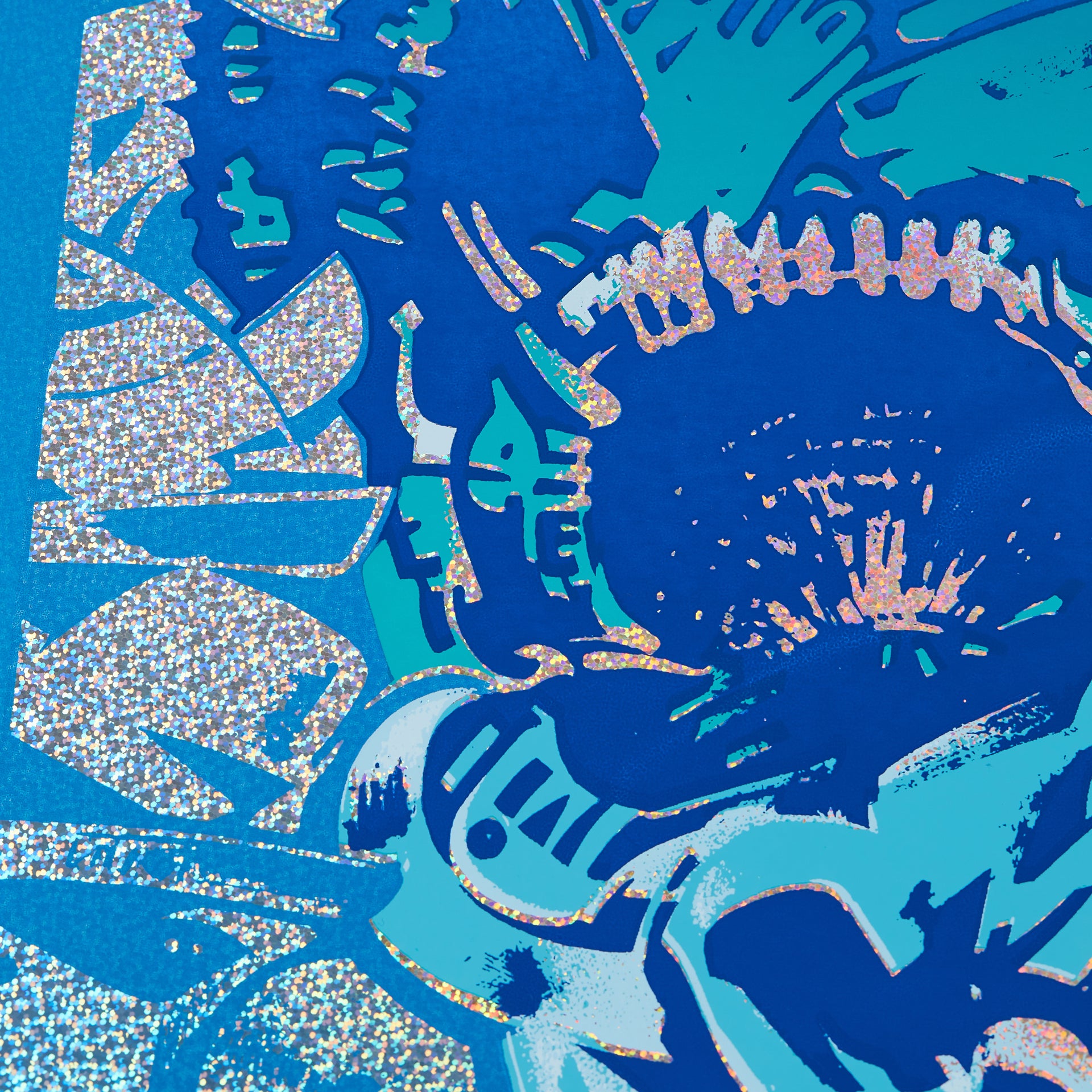 Chaz Bojórquez "LA MIX (Blue)" Print