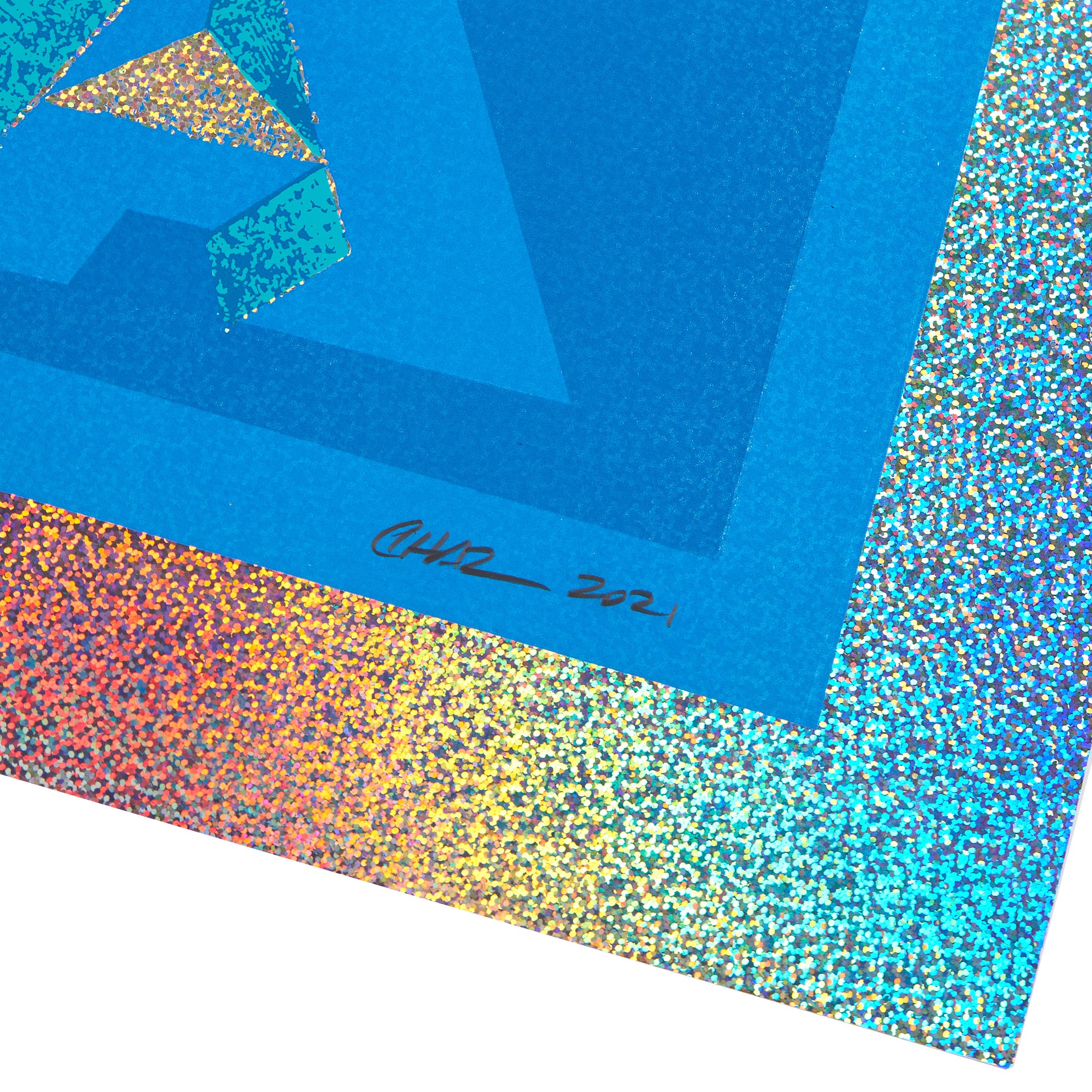 Chaz Bojórquez "LA MIX (Blue)" Print