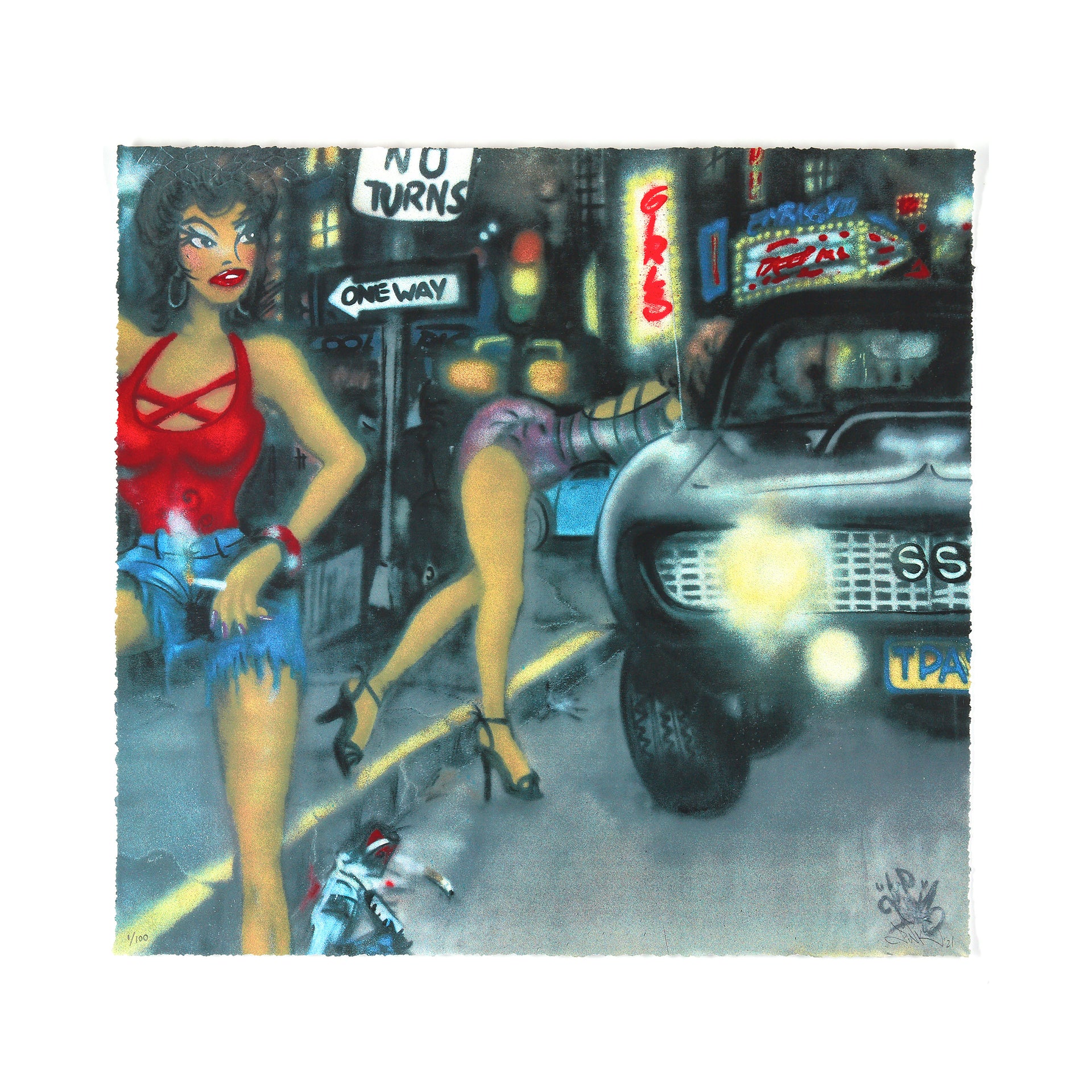 LADY PINK "1969 Super Sport Camaro" Print