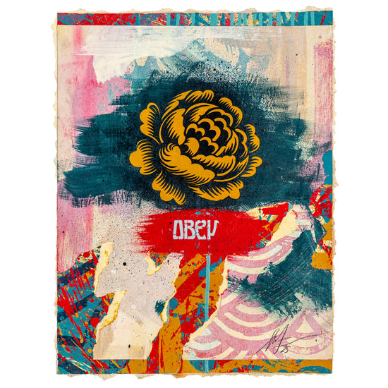 Shepard Fairey "Flower Study 3" Original Artwork