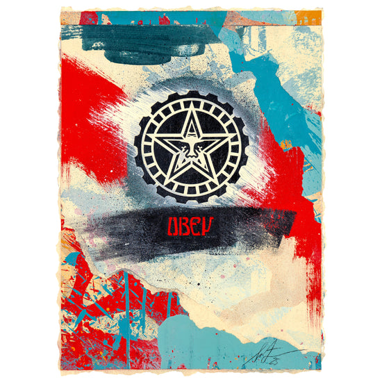 Shepard Fairey "Star Gear Study 4" Original Artwork