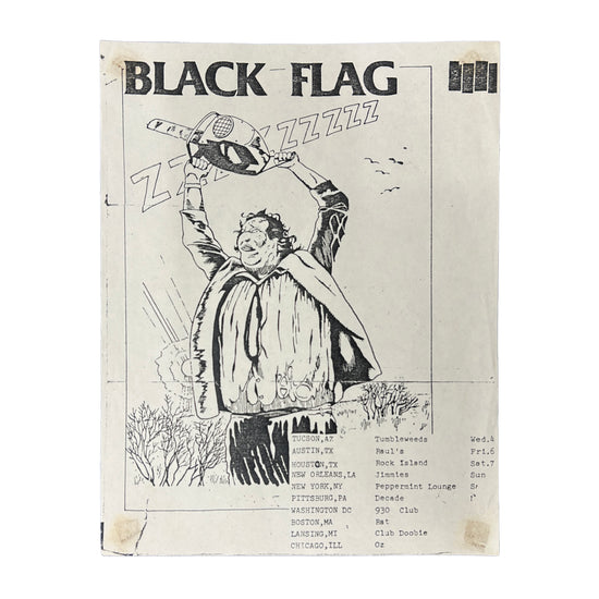 Kill Your Idols "Black Flag Tour" Vintage Flyer