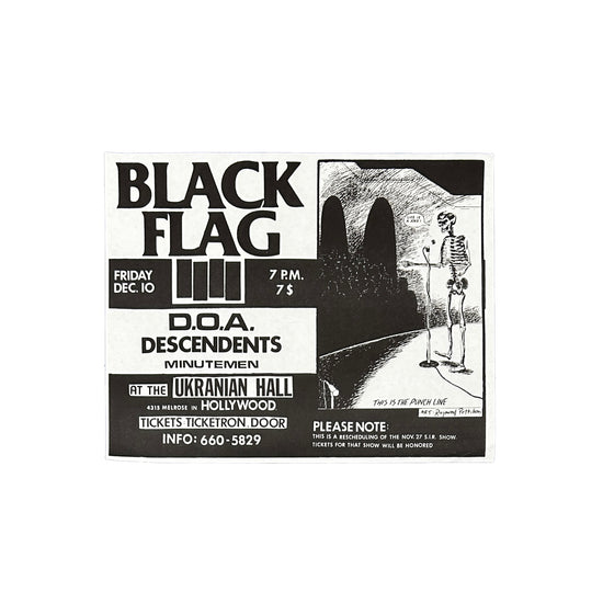 Kill Your Idols "Black Flag Ukranian" Vintage Flyer