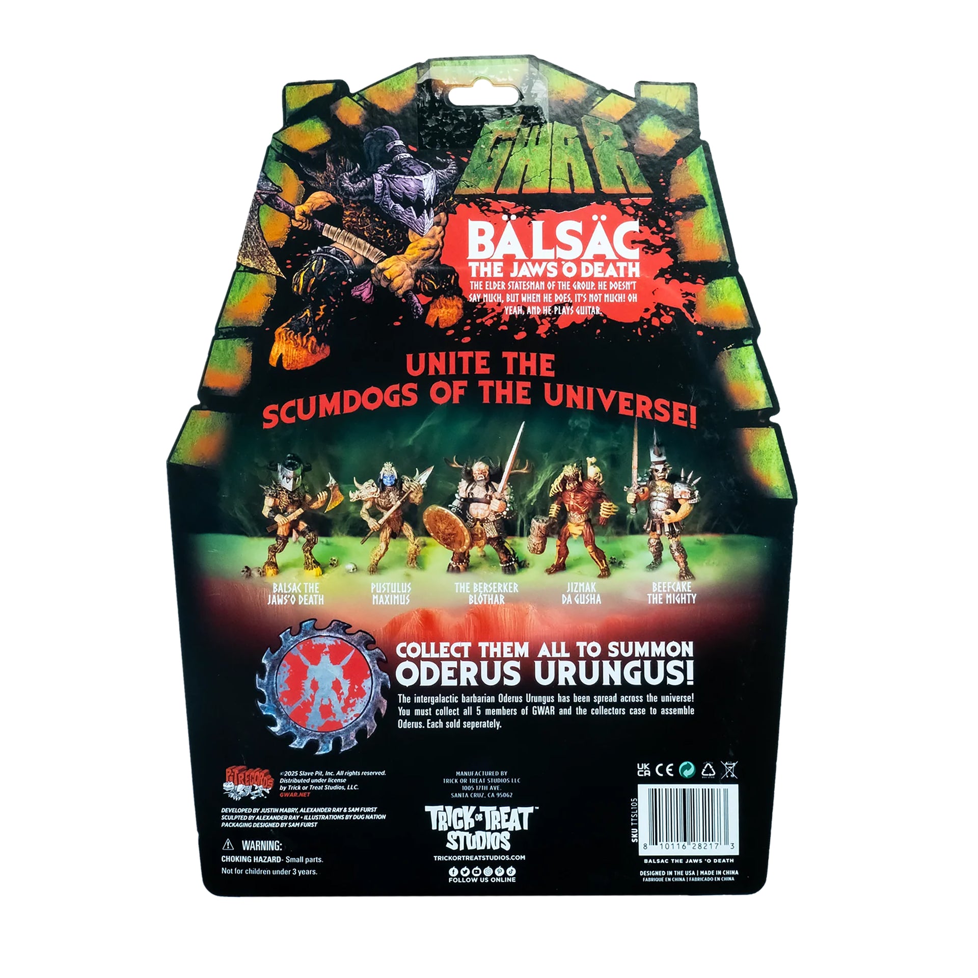 GWAR x TRICK OR TREAT "Balsac the Jaws 'O Death" Action Figure