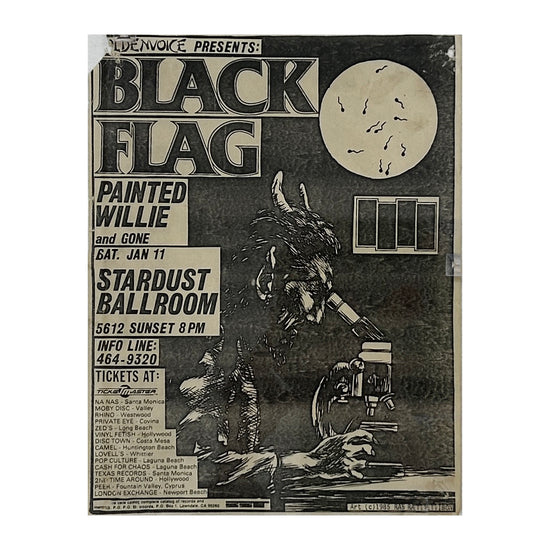 Kill Your Idols "Black Flag Stardust" Vintage Flyer