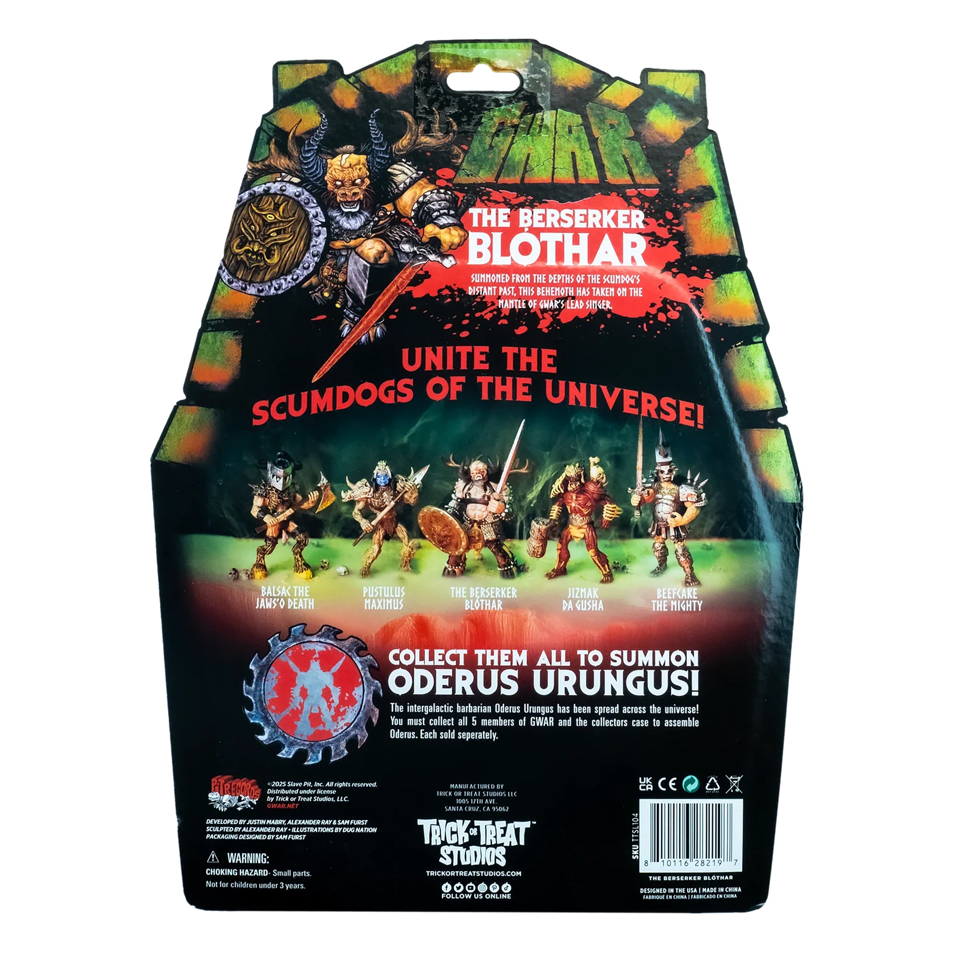 GWAR x TRICK OR TREAT "Blöthar the Berserker" Action Figure