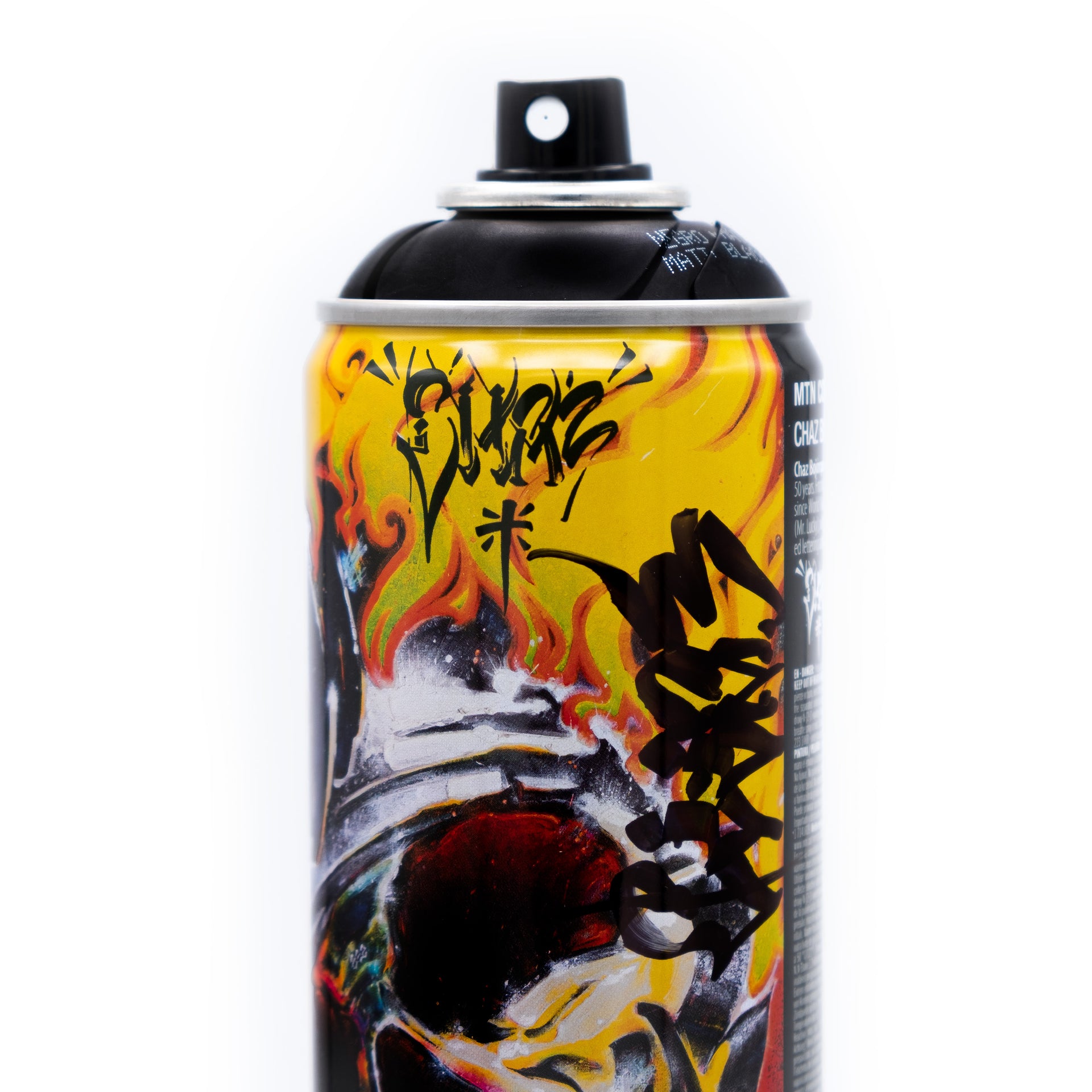 Chaz Bojórquez HAND-SIGNED "Limited Edition MTN Spray Paint Can (Matte Black)"