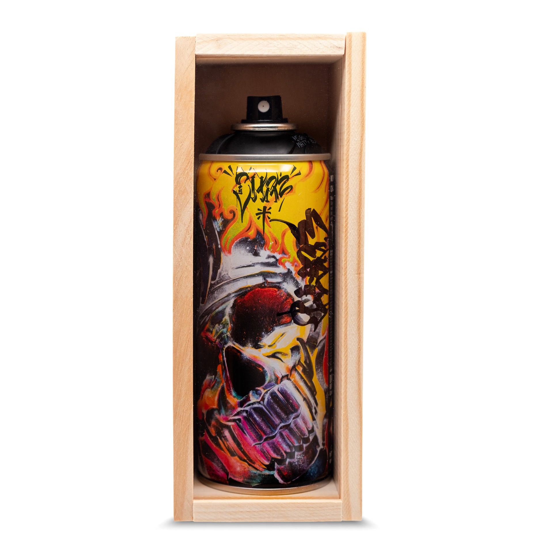 Chaz Bojórquez HAND-SIGNED "Limited Edition MTN Spray Paint Can (Matte Black)"