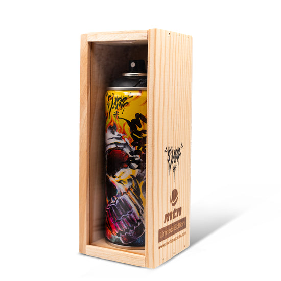 Chaz Bojórquez HAND-SIGNED "Limited Edition MTN Spray Paint Can (Matte Black)"