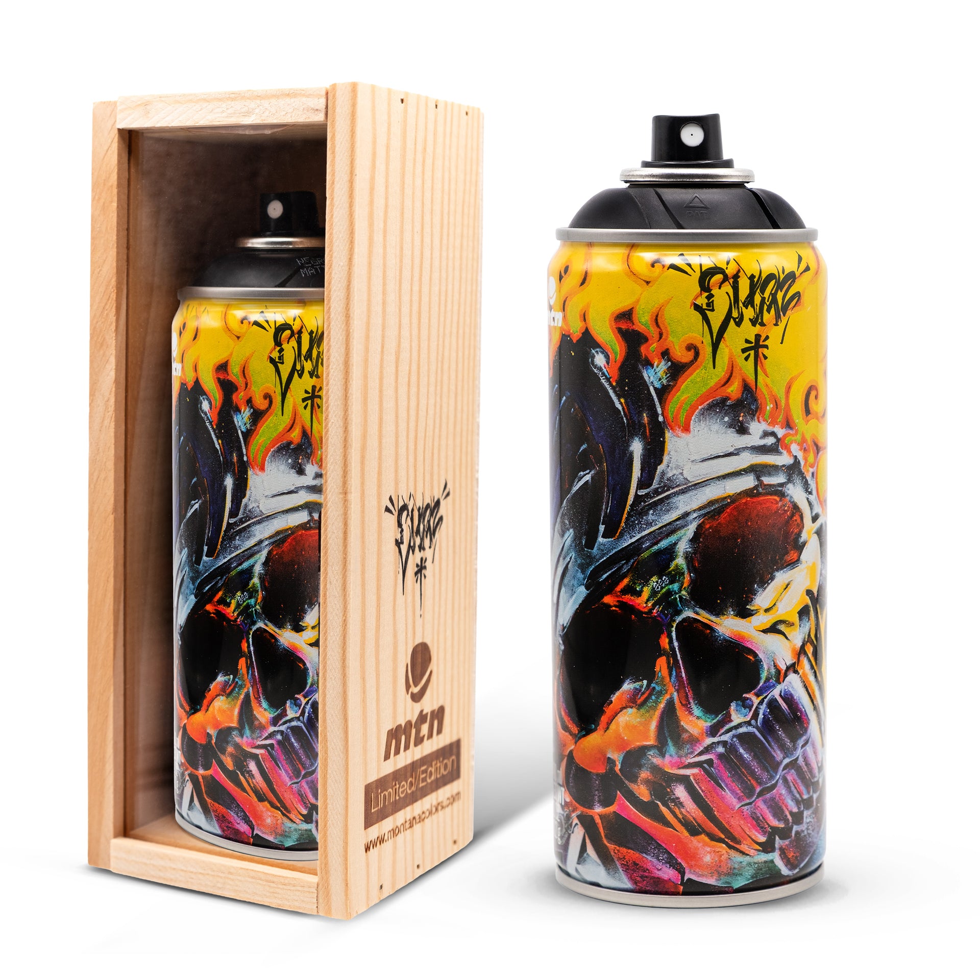 Chaz Bojórquez "Limited Edition MTN Spray Paint Can (Matte Black)"