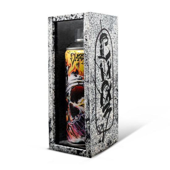 Chaz Bojórquez HAND-EMBELLISHED B&W "Limited Edition MTN Spray Paint Can (Matte Black)"