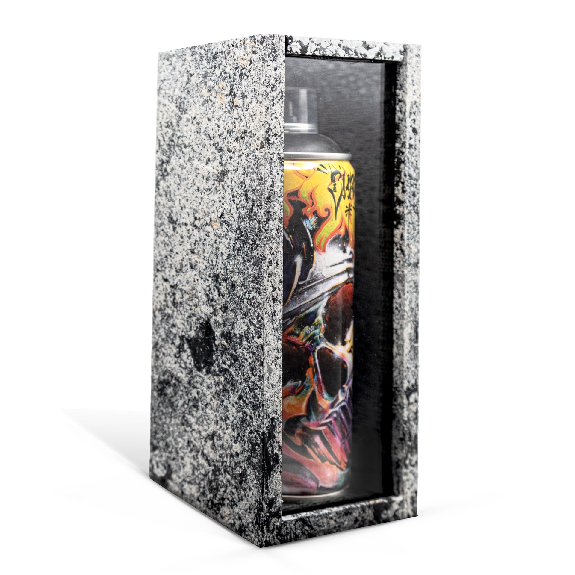 Chaz Bojórquez HAND-EMBELLISHED B&W "Limited Edition MTN Spray Paint Can (Matte Black)"