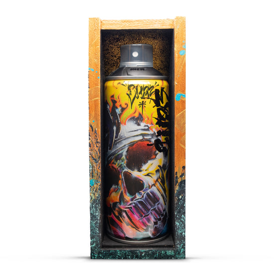 Chaz Bojórquez HAND-EMBELLISHED GOLD "Limited Edition MTN Spray Paint Can (Matte Black)"