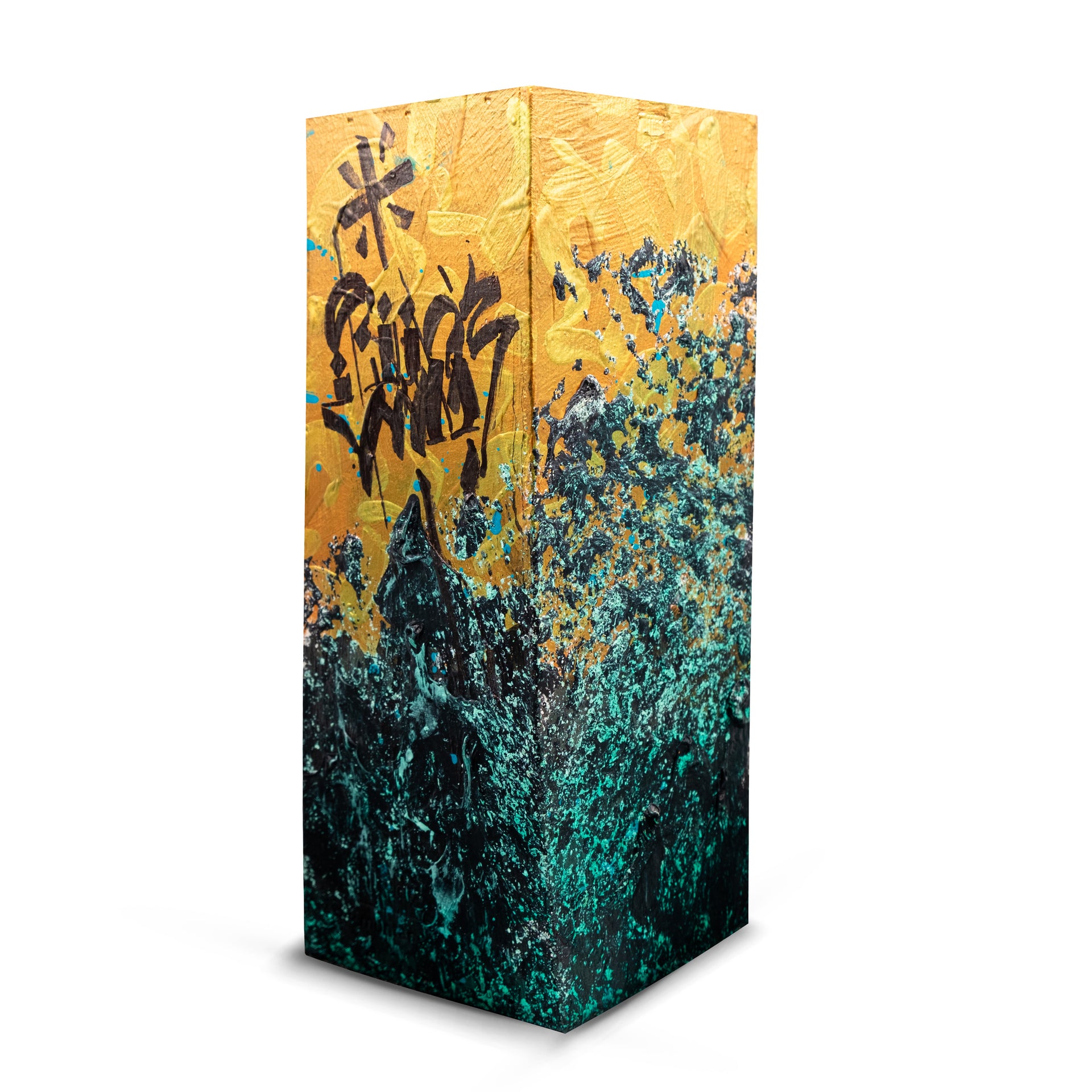 Chaz Bojórquez HAND-EMBELLISHED GOLD "Limited Edition MTN Spray Paint Can (Matte Black)"