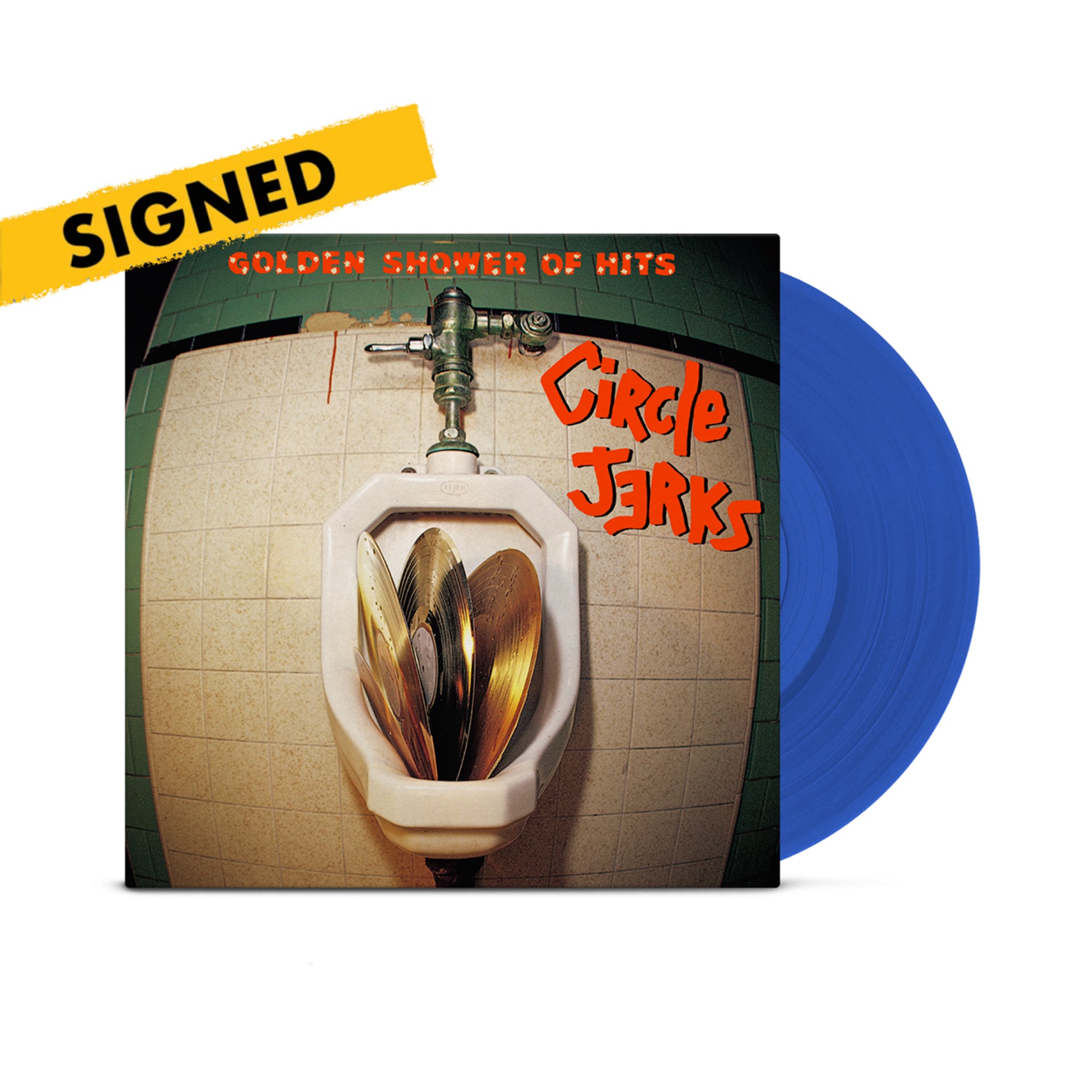 Circle Jerks "Golden Shower of Hits" LP (Blue) SIGNED