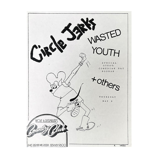 Kill Your Idols "Circle Jerks Wasted Youth" Vintage Flyer