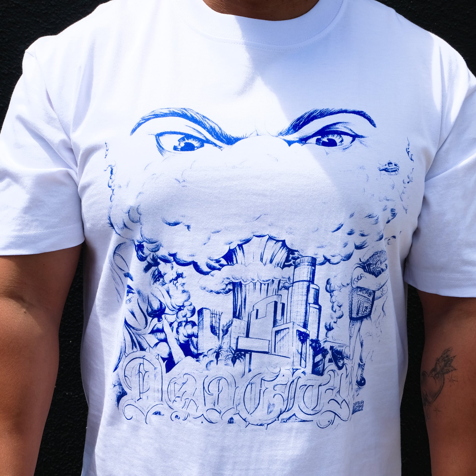 Dead City Punx "Fuck The Ops Album Cover (White)" Tee