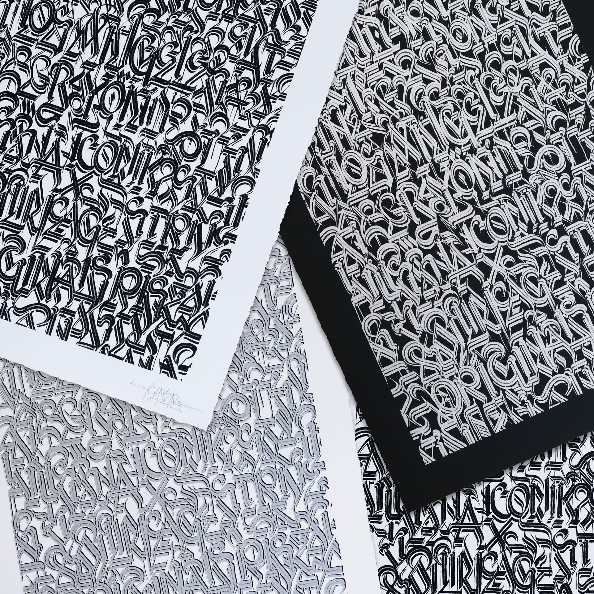 DEFER " Los Angeles and Beyond  (Silver on White)" Print