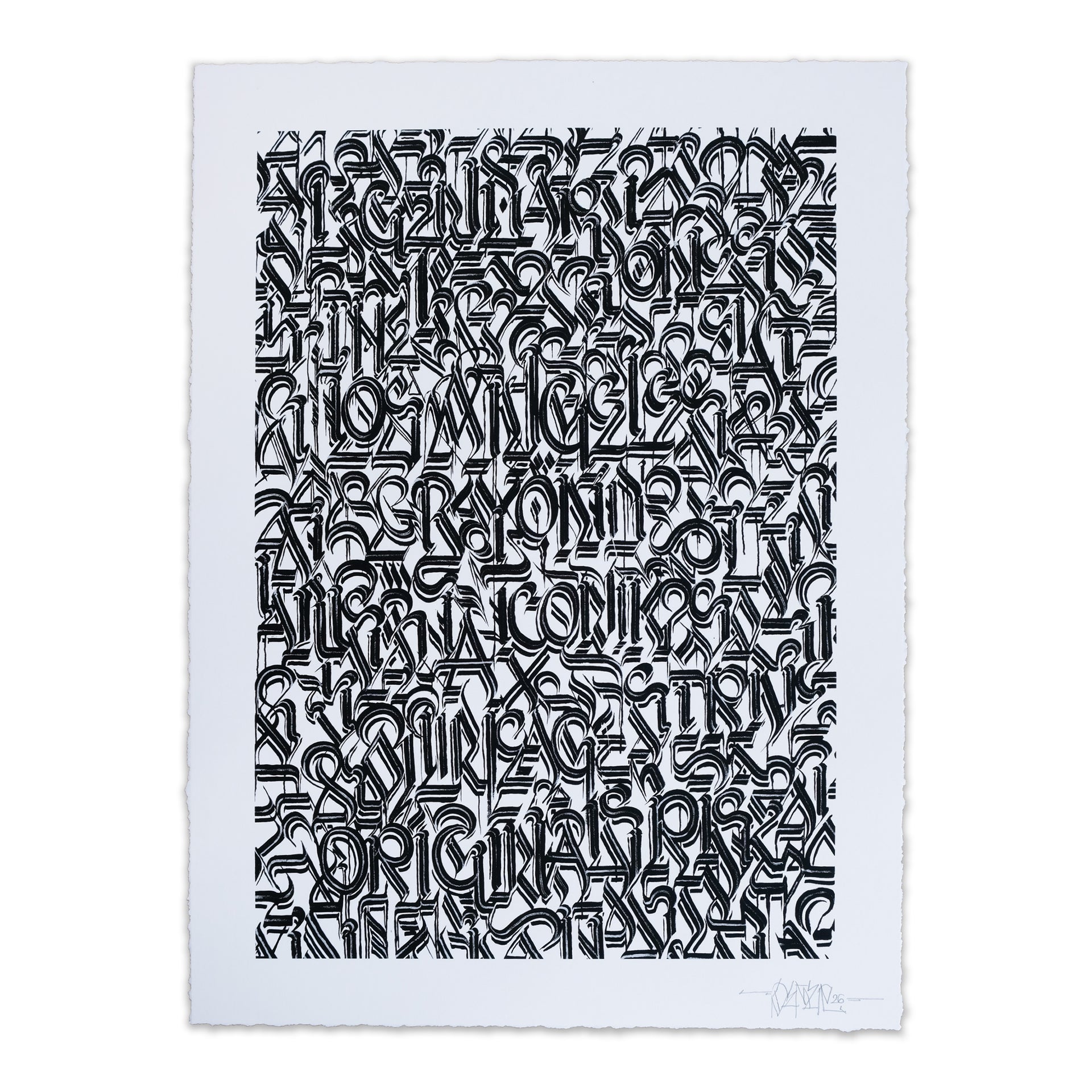 DEFER " Los Angeles and Beyond (Black on White)" Print