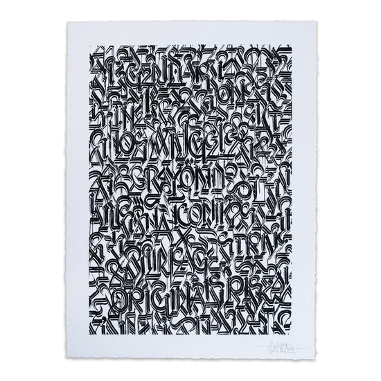 DEFER " Los Angeles and Beyond (Black on White)" Print