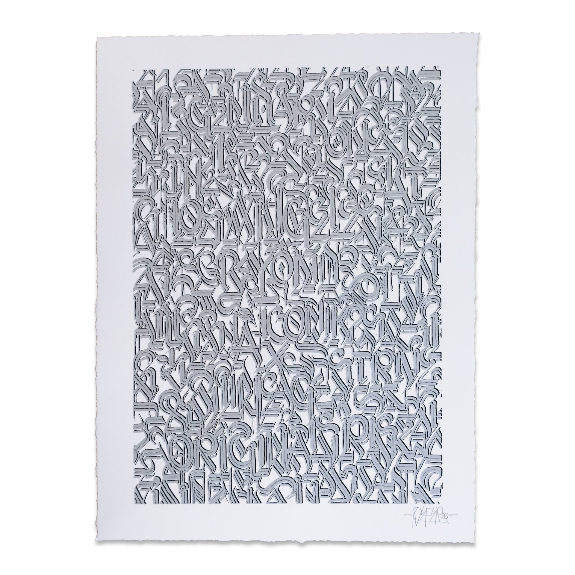 DEFER " Los Angeles and Beyond  (Silver on White)" Print