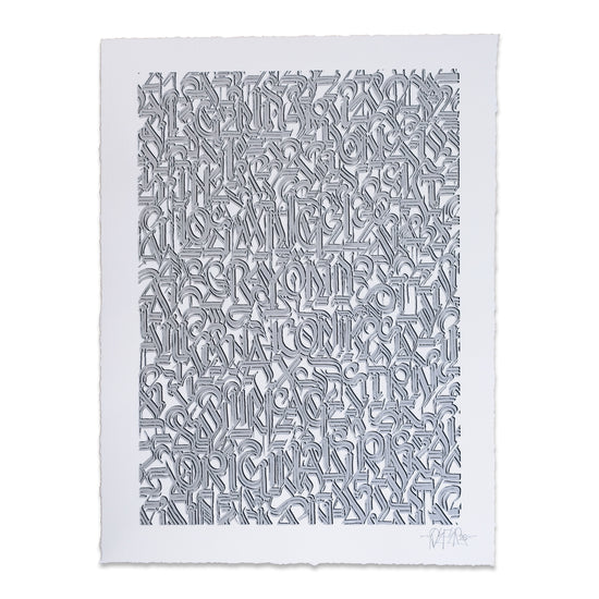 DEFER " Los Angeles and Beyond  (Silver on White)" Print