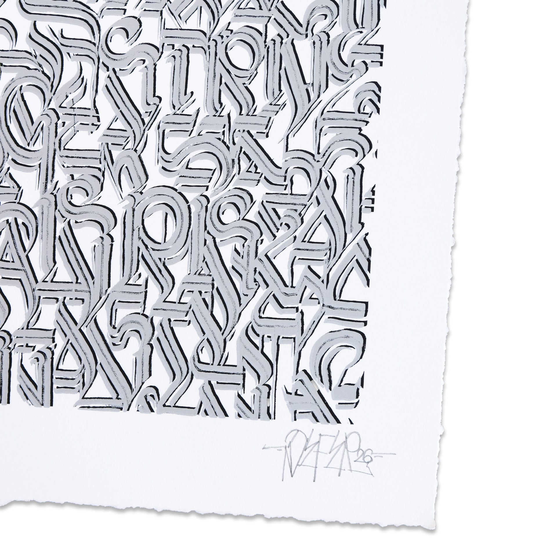 DEFER " Los Angeles and Beyond  (Silver on White)" Print