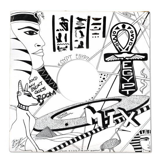 Egyptian Lover "Vintage Hand-Drawn Record Cover 01" Original Artwork