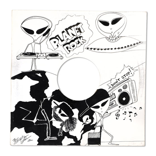 Egyptian Lover "Vintage Hand-Drawn Record Cover 04" Original Artwork