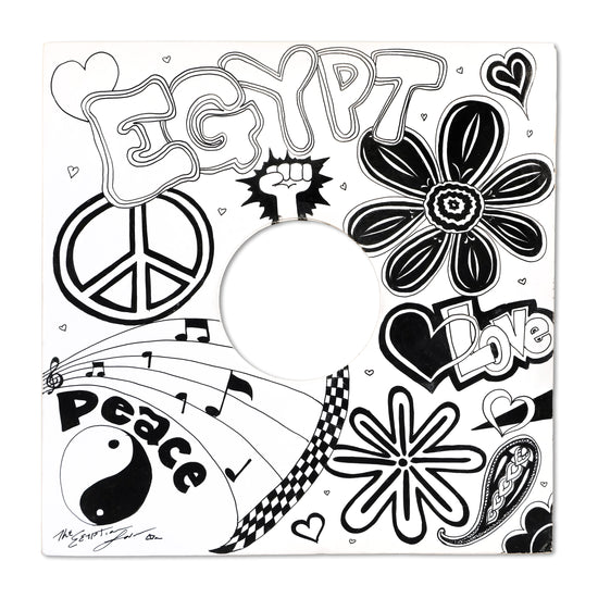 Egyptian Lover "Vintage Hand-Drawn Record Cover 06" Original Artwork