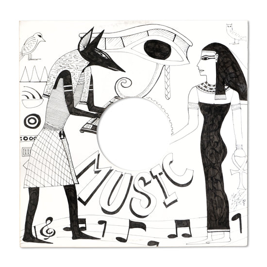 Egyptian Lover "Vintage Hand-Drawn Record Cover 18" Original Artwork