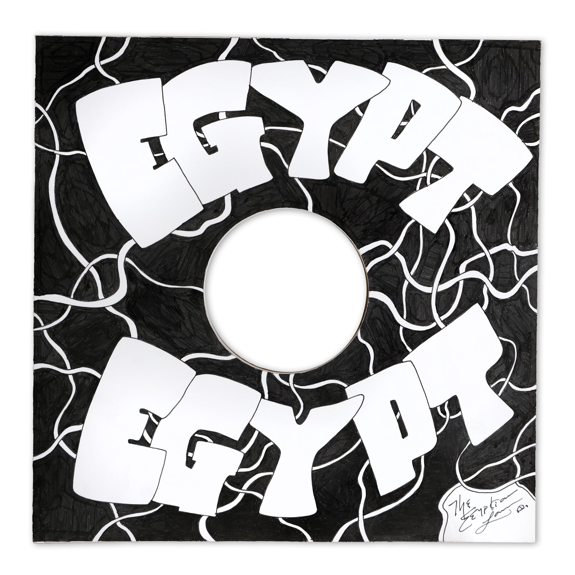 Egyptian Lover "Hand-Drawn Record Cover 21" Original Artwork