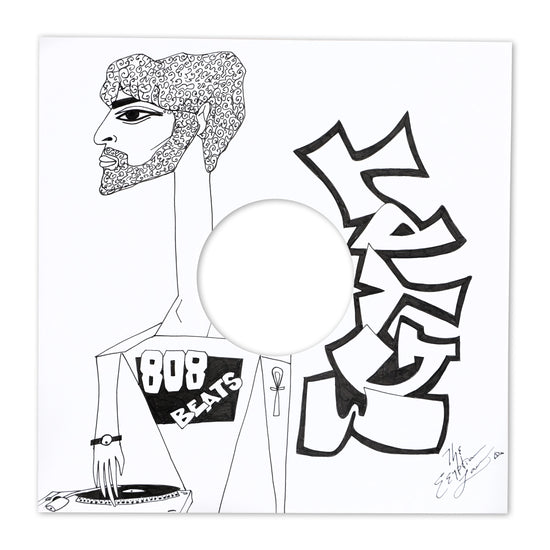 Egyptian Lover "Hand-Drawn Record Cover 26" Original Artwork