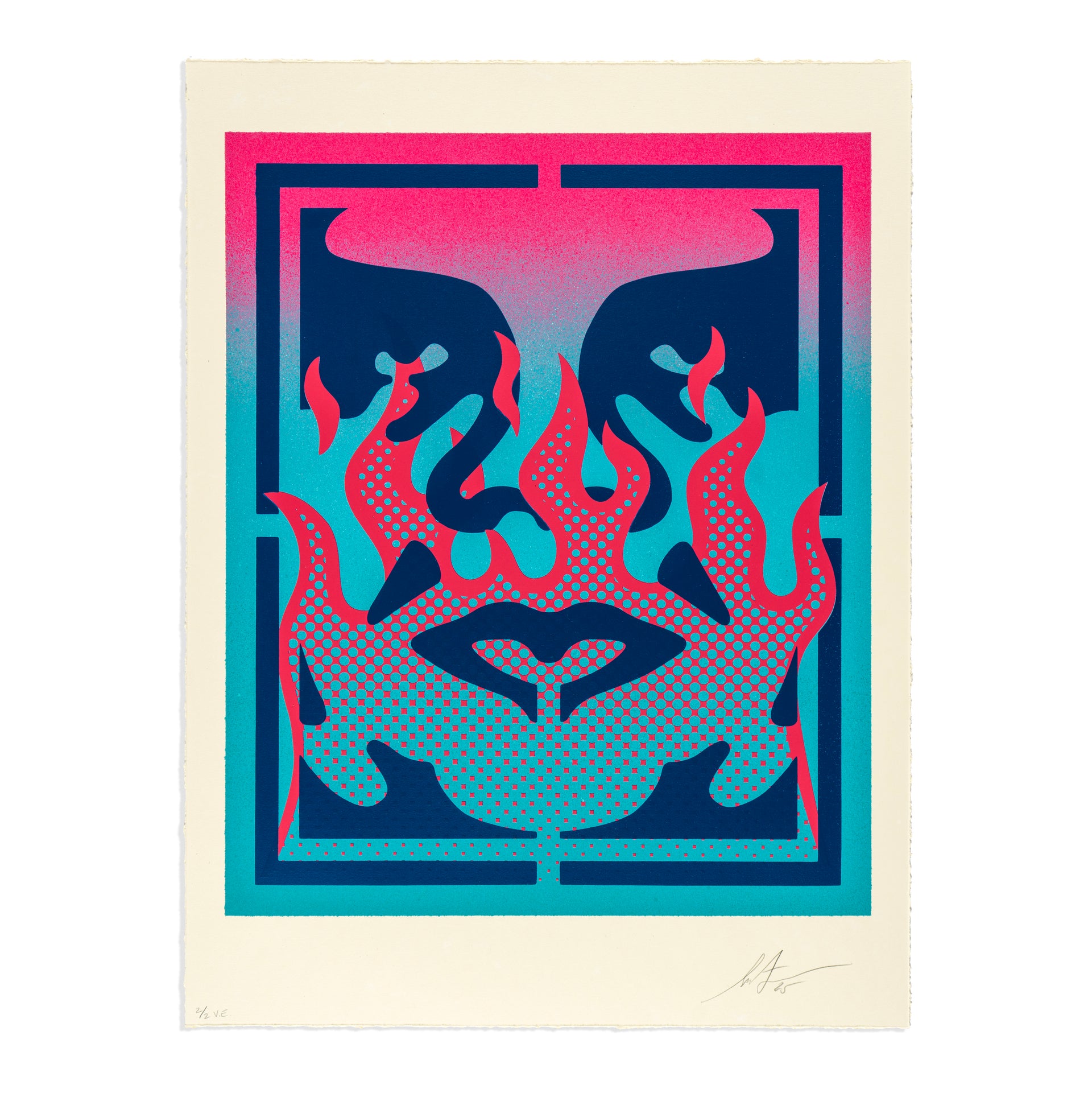 Shepard Fairey "Flame Icon 4, #2/2" Print