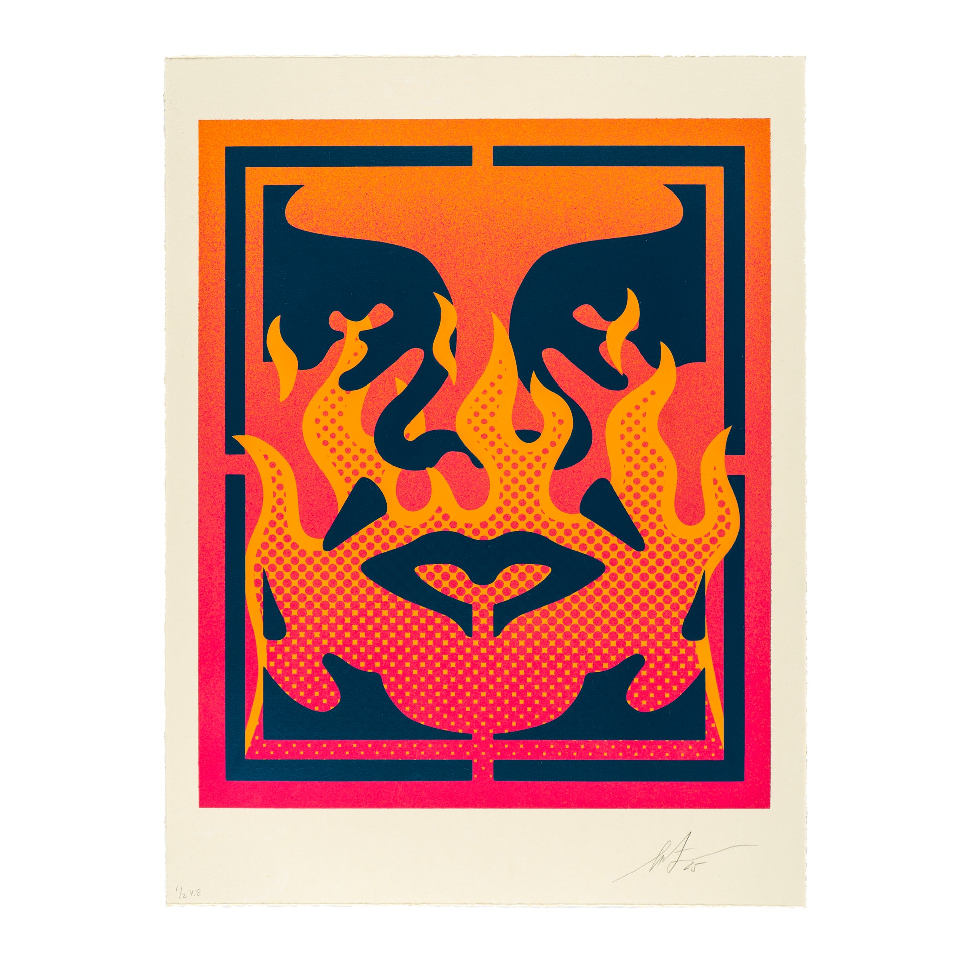 Shepard Fairey "Flame Icon 5, #1/2" Print