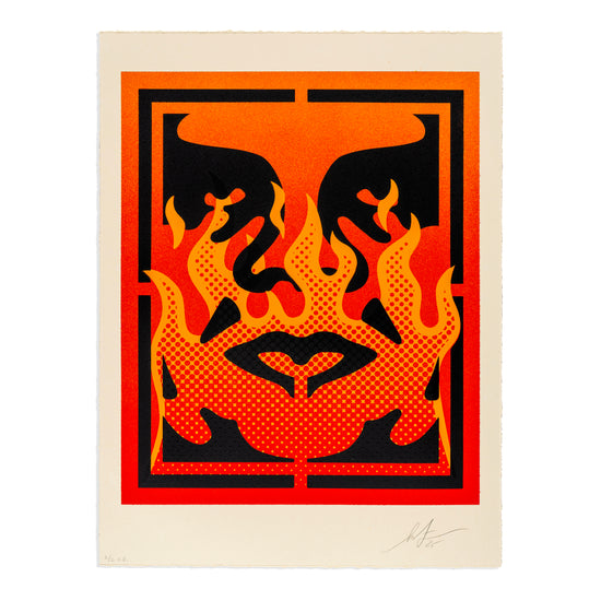 Shepard Fairey "Flame Icon 9, #2/2" Print