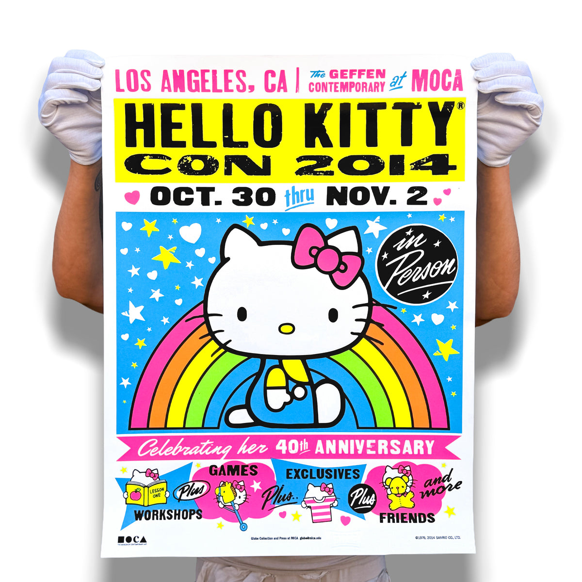 "HELLO KITTY CON LA" Print