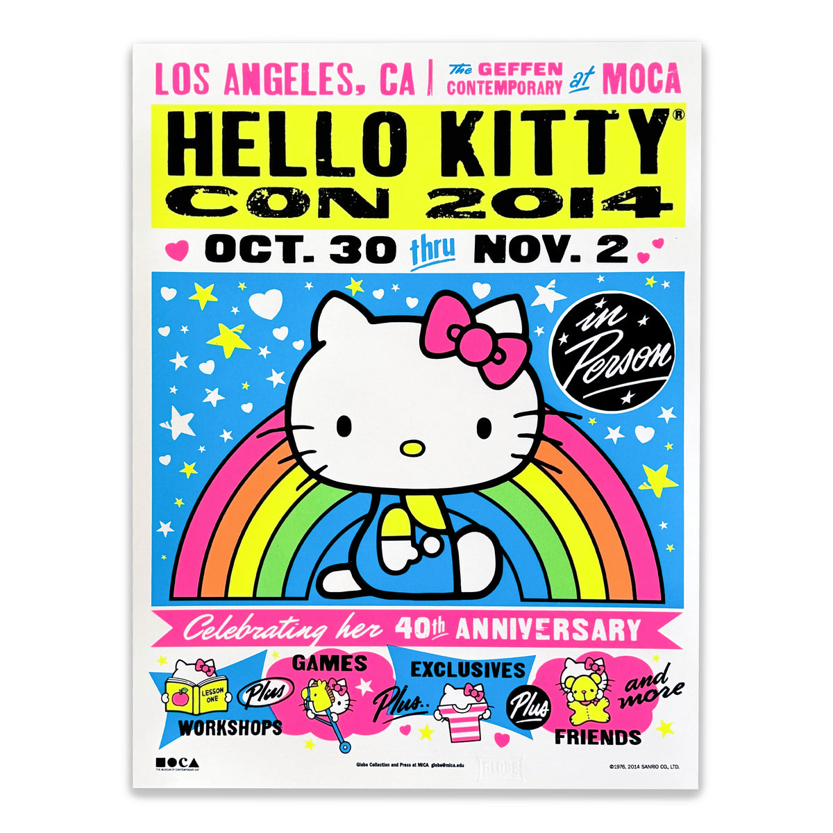 "HELLO KITTY CON LA" Print