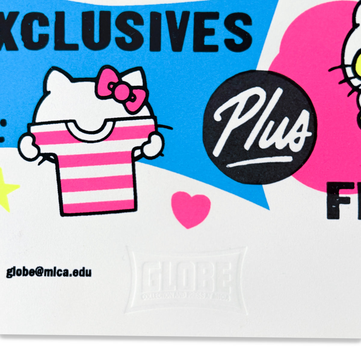 "HELLO KITTY CON LA" Print