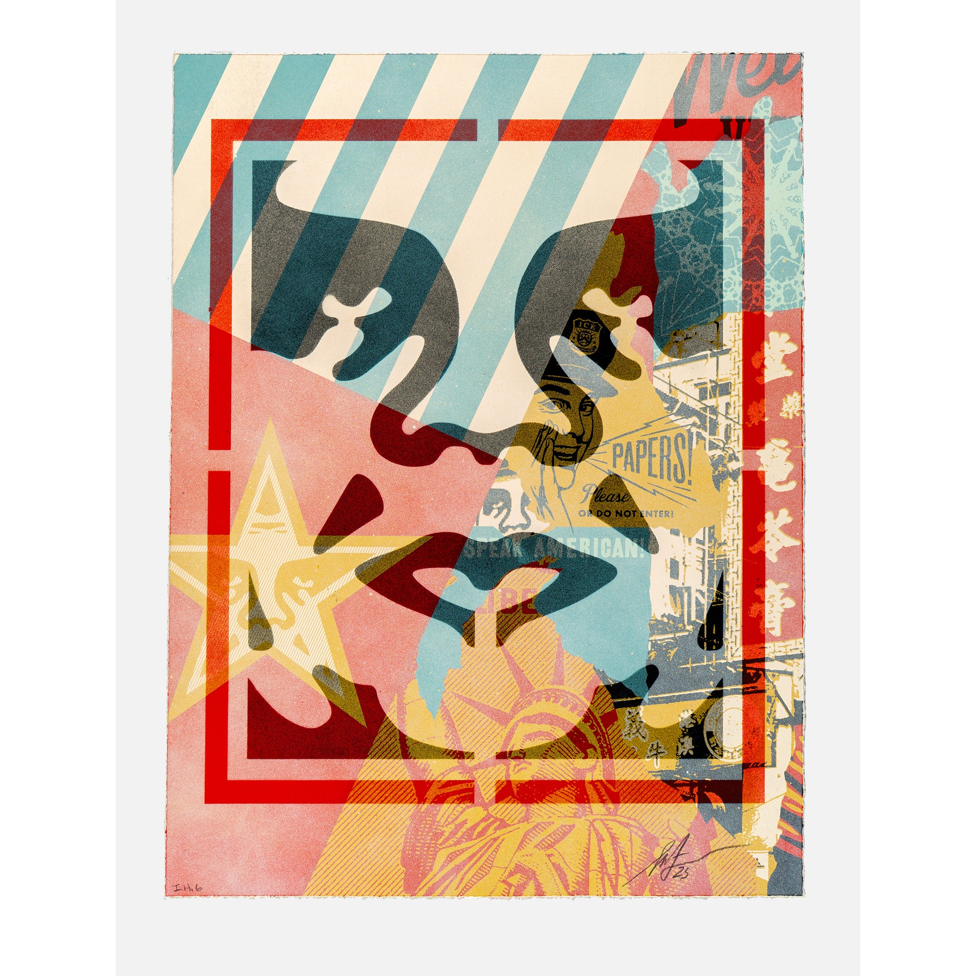 Shepard Fairey "Icon Hybrid 6" Monoprint