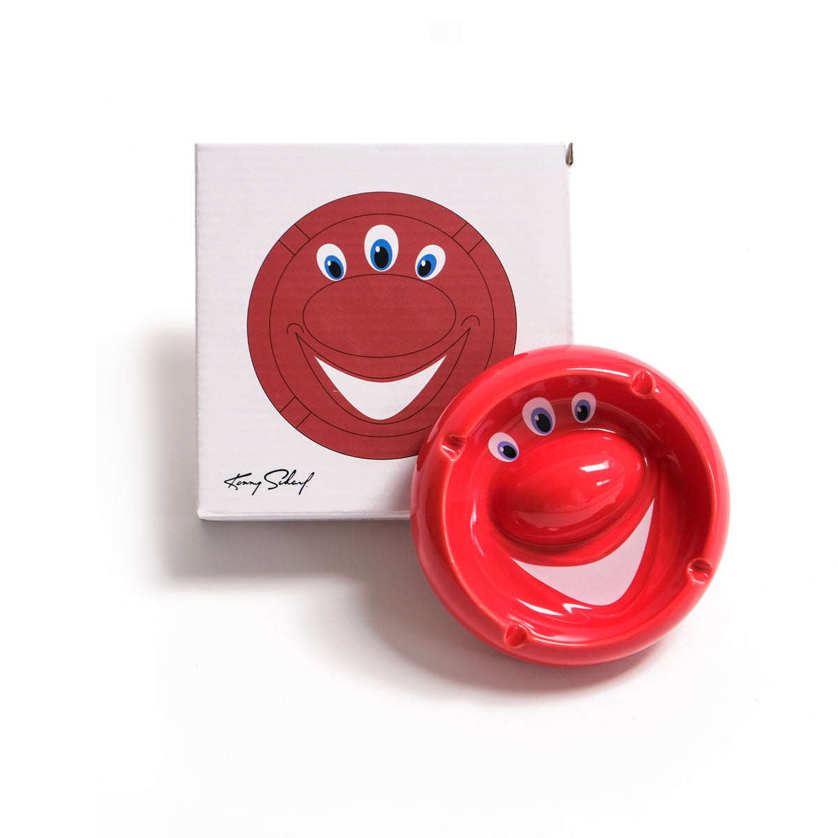 Kenny Scharf "Triple Eye" Ceramic Dish