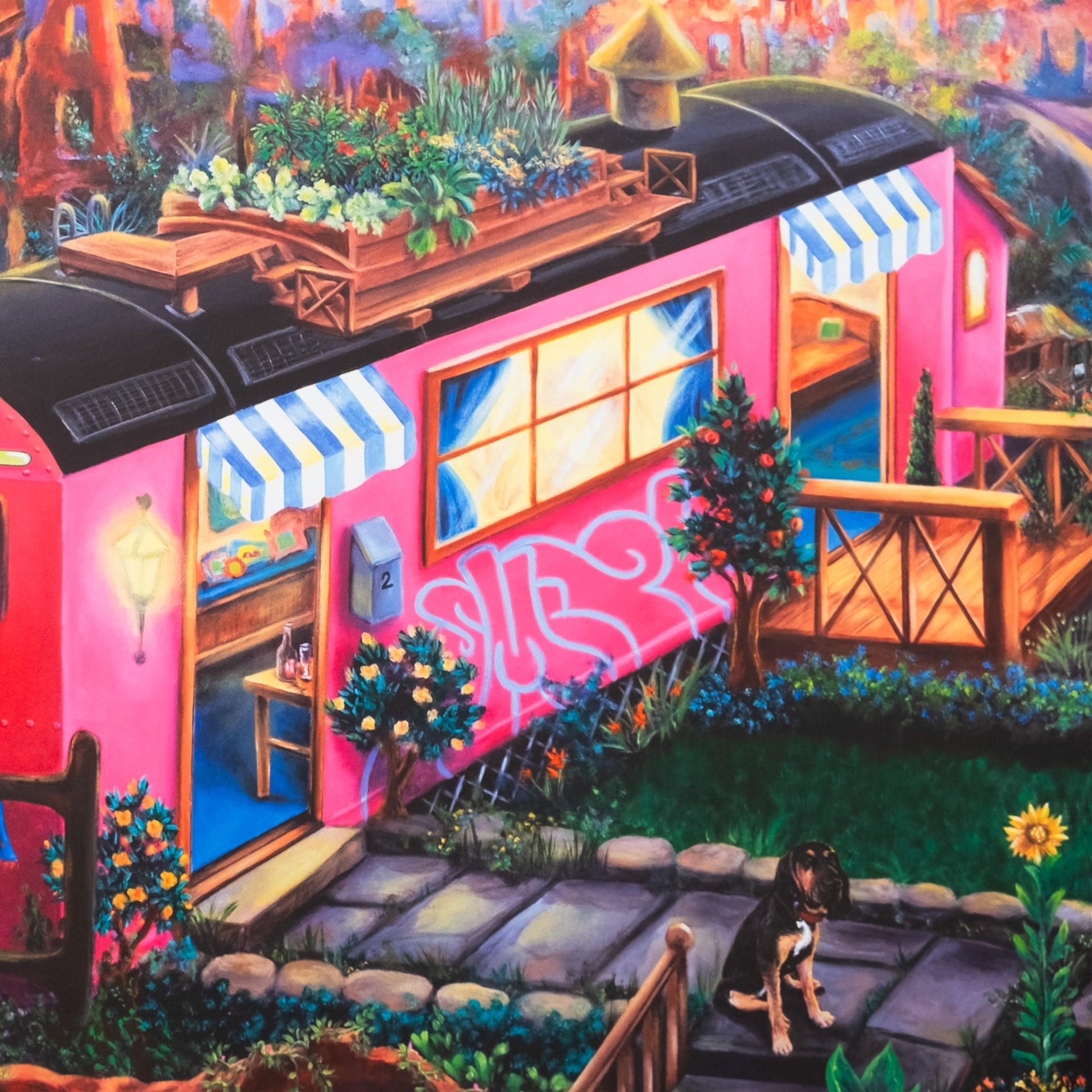 LADY PINK "Subway Village" Diptych Print